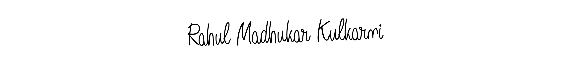 How to make Rahul Madhukar Kulkarni name signature. Use Angelique-Rose-font-FFP style for creating short signs online. This is the latest handwritten sign. Rahul Madhukar Kulkarni signature style 5 images and pictures png