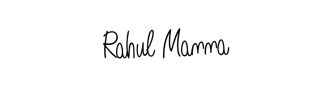 You should practise on your own different ways (Angelique-Rose-font-FFP) to write your name (Rahul Manna) in signature. don't let someone else do it for you. Rahul Manna signature style 5 images and pictures png