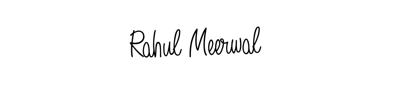 Use a signature maker to create a handwritten signature online. With this signature software, you can design (Angelique-Rose-font-FFP) your own signature for name Rahul Meerwal. Rahul Meerwal signature style 5 images and pictures png