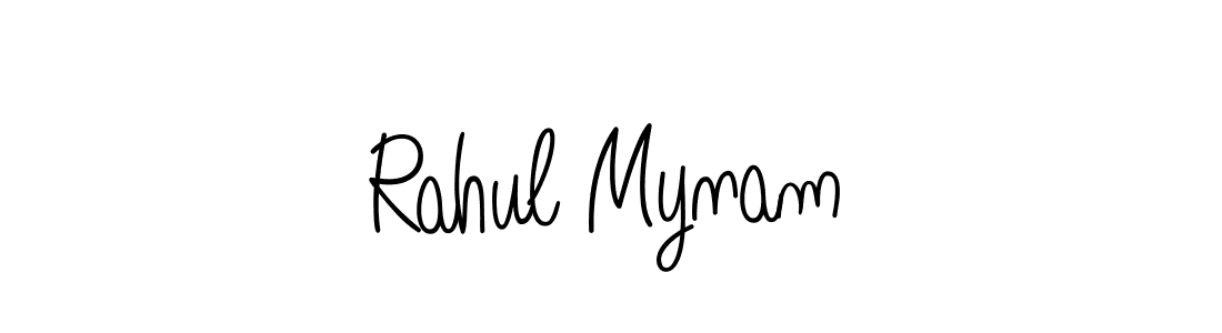 The best way (Angelique-Rose-font-FFP) to make a short signature is to pick only two or three words in your name. The name Rahul Mynam include a total of six letters. For converting this name. Rahul Mynam signature style 5 images and pictures png