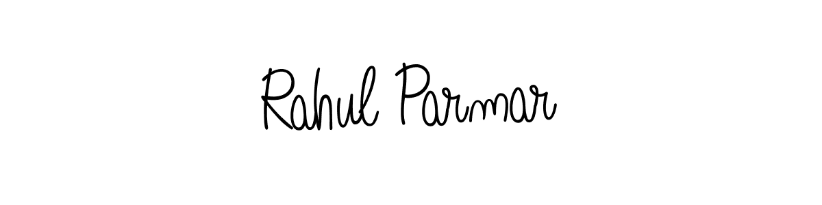 The best way (Angelique-Rose-font-FFP) to make a short signature is to pick only two or three words in your name. The name Rahul Parmar include a total of six letters. For converting this name. Rahul Parmar signature style 5 images and pictures png