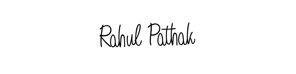 The best way (Angelique-Rose-font-FFP) to make a short signature is to pick only two or three words in your name. The name Rahul Pathak include a total of six letters. For converting this name. Rahul Pathak signature style 5 images and pictures png