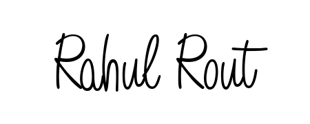 Personalize your online presence with Rahul Rout signature rendered in elegant Angelique-Rose-font-FFP font. Great for website footers and blogs. Rahul Rout signature style 5 images and pictures png