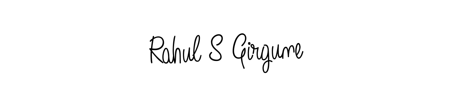 You should practise on your own different ways (Angelique-Rose-font-FFP) to write your name (Rahul S Girgune) in signature. don't let someone else do it for you. Rahul S Girgune signature style 5 images and pictures png