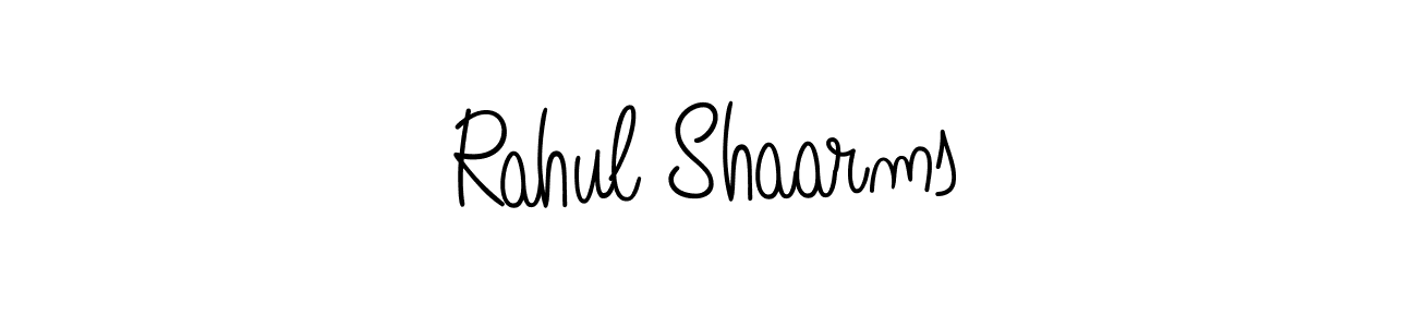 The best way (Angelique-Rose-font-FFP) to make a short signature is to pick only two or three words in your name. The name Rahul Shaarms include a total of six letters. For converting this name. Rahul Shaarms signature style 5 images and pictures png