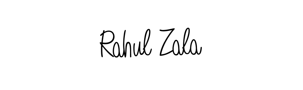 How to make Rahul Zala name signature. Use Angelique-Rose-font-FFP style for creating short signs online. This is the latest handwritten sign. Rahul Zala signature style 5 images and pictures png