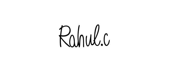 Create a beautiful signature design for name Rahul.c. With this signature (Angelique-Rose-font-FFP) fonts, you can make a handwritten signature for free. Rahul.c signature style 5 images and pictures png