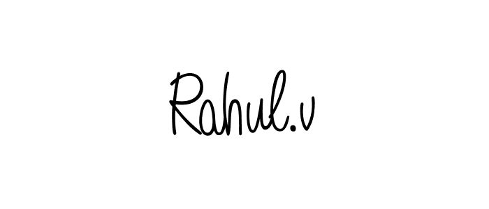 You should practise on your own different ways (Angelique-Rose-font-FFP) to write your name (Rahul.v) in signature. don't let someone else do it for you. Rahul.v signature style 5 images and pictures png