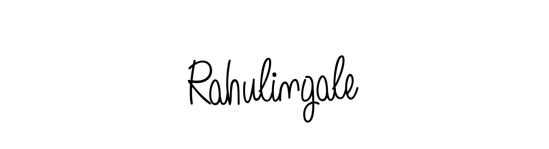 Use a signature maker to create a handwritten signature online. With this signature software, you can design (Angelique-Rose-font-FFP) your own signature for name Rahulingale. Rahulingale signature style 5 images and pictures png