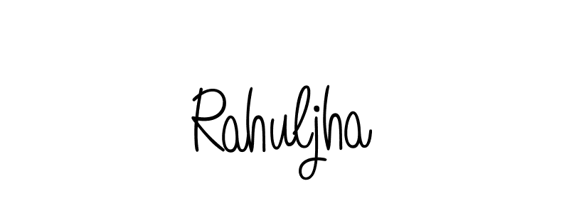 You should practise on your own different ways (Angelique-Rose-font-FFP) to write your name (Rahuljha) in signature. don't let someone else do it for you. Rahuljha signature style 5 images and pictures png