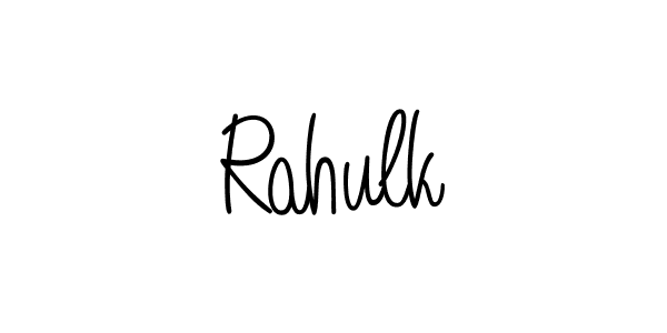 Use a signature maker to create a handwritten signature online. With this signature software, you can design (Angelique-Rose-font-FFP) your own signature for name Rahulk. Rahulk signature style 5 images and pictures png