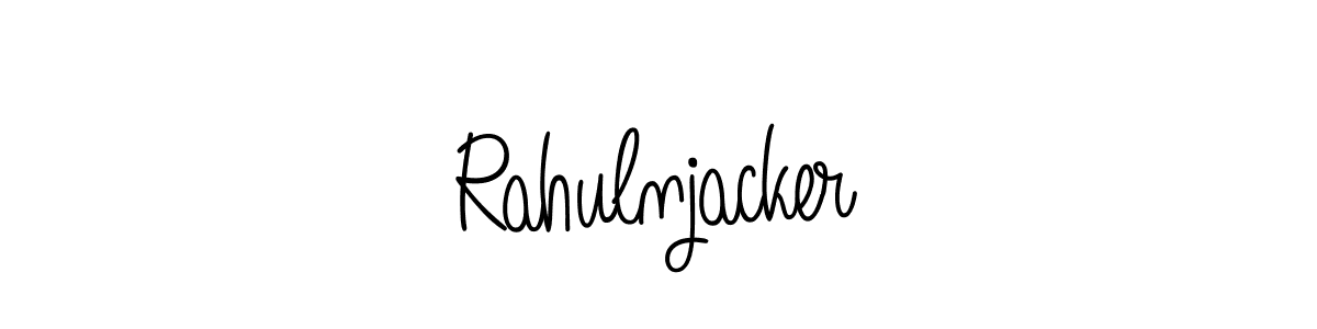 Use a signature maker to create a handwritten signature online. With this signature software, you can design (Angelique-Rose-font-FFP) your own signature for name Rahulnjacker. Rahulnjacker signature style 5 images and pictures png