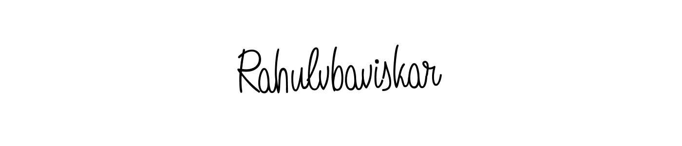 You should practise on your own different ways (Angelique-Rose-font-FFP) to write your name (Rahulvbaviskar) in signature. don't let someone else do it for you. Rahulvbaviskar signature style 5 images and pictures png