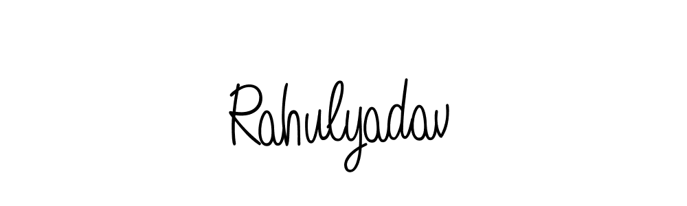 Use a signature maker to create a handwritten signature online. With this signature software, you can design (Angelique-Rose-font-FFP) your own signature for name Rahulyadav. Rahulyadav signature style 5 images and pictures png