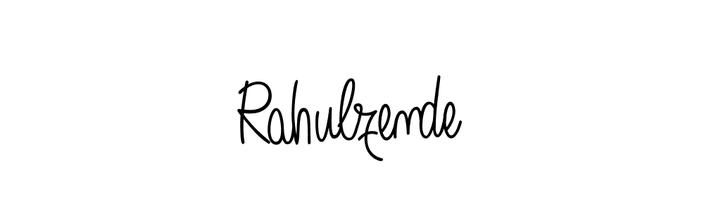 Use a signature maker to create a handwritten signature online. With this signature software, you can design (Angelique-Rose-font-FFP) your own signature for name Rahulzende. Rahulzende signature style 5 images and pictures png