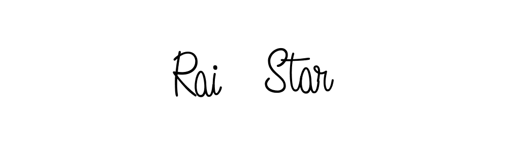 Design your own signature with our free online signature maker. With this signature software, you can create a handwritten (Angelique-Rose-font-FFP) signature for name Rai   Star. Rai   Star signature style 5 images and pictures png