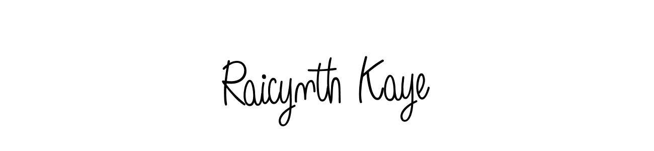 Use a signature maker to create a handwritten signature online. With this signature software, you can design (Angelique-Rose-font-FFP) your own signature for name Raicynth Kaye. Raicynth Kaye signature style 5 images and pictures png