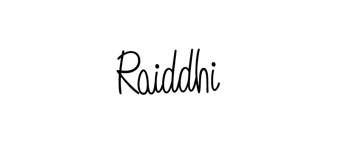 Design your own signature with our free online signature maker. With this signature software, you can create a handwritten (Angelique-Rose-font-FFP) signature for name Raiddhi. Raiddhi signature style 5 images and pictures png