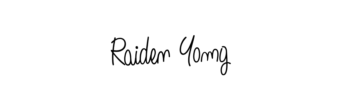How to make Raiden Yomg name signature. Use Angelique-Rose-font-FFP style for creating short signs online. This is the latest handwritten sign. Raiden Yomg signature style 5 images and pictures png