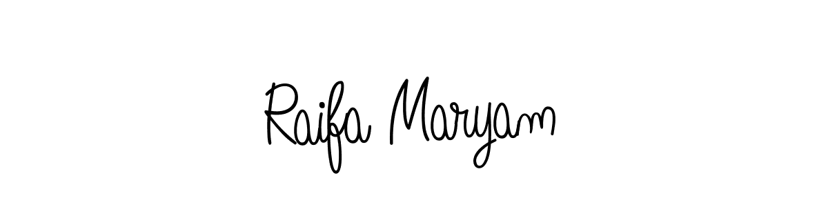 Once you've used our free online signature maker to create your best signature Angelique-Rose-font-FFP style, it's time to enjoy all of the benefits that Raifa Maryam name signing documents. Raifa Maryam signature style 5 images and pictures png