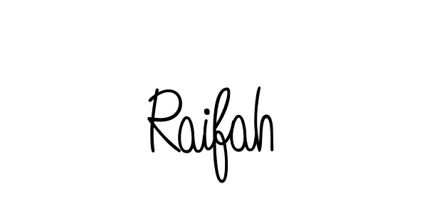 You should practise on your own different ways (Angelique-Rose-font-FFP) to write your name (Raifah) in signature. don't let someone else do it for you. Raifah signature style 5 images and pictures png
