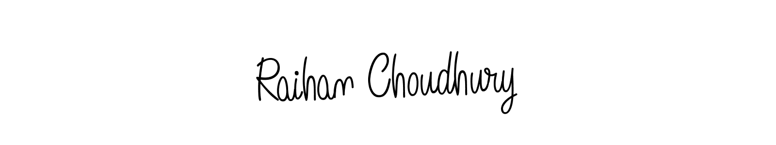 Use a signature maker to create a handwritten signature online. With this signature software, you can design (Angelique-Rose-font-FFP) your own signature for name Raihan Choudhury. Raihan Choudhury signature style 5 images and pictures png