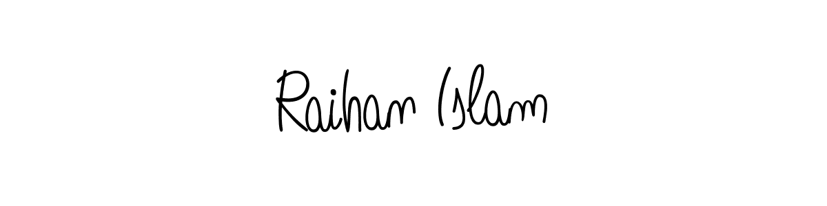 How to make Raihan Islam name signature. Use Angelique-Rose-font-FFP style for creating short signs online. This is the latest handwritten sign. Raihan Islam signature style 5 images and pictures png