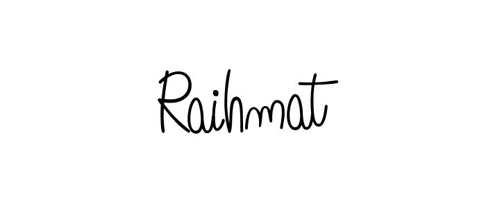 Use a signature maker to create a handwritten signature online. With this signature software, you can design (Angelique-Rose-font-FFP) your own signature for name Raihmat. Raihmat signature style 5 images and pictures png