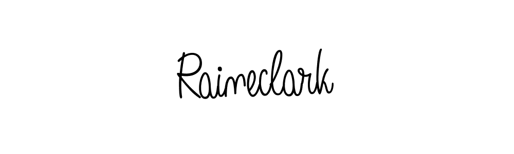 Make a beautiful signature design for name Raineclark. With this signature (Angelique-Rose-font-FFP) style, you can create a handwritten signature for free. Raineclark signature style 5 images and pictures png