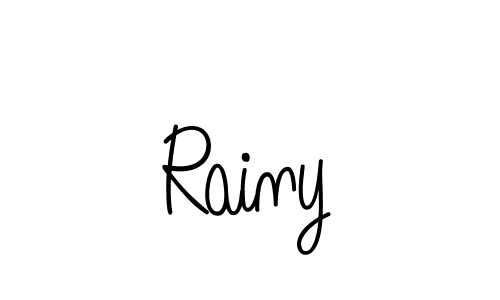 Design your own signature with our free online signature maker. With this signature software, you can create a handwritten (Angelique-Rose-font-FFP) signature for name Rainy. Rainy signature style 5 images and pictures png