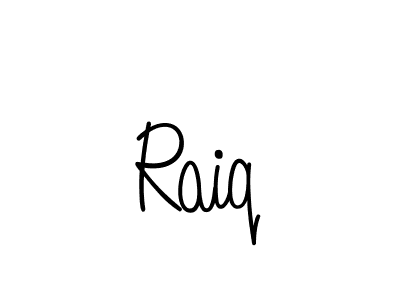 Make a beautiful signature design for name Raiq. With this signature (Angelique-Rose-font-FFP) style, you can create a handwritten signature for free. Raiq signature style 5 images and pictures png