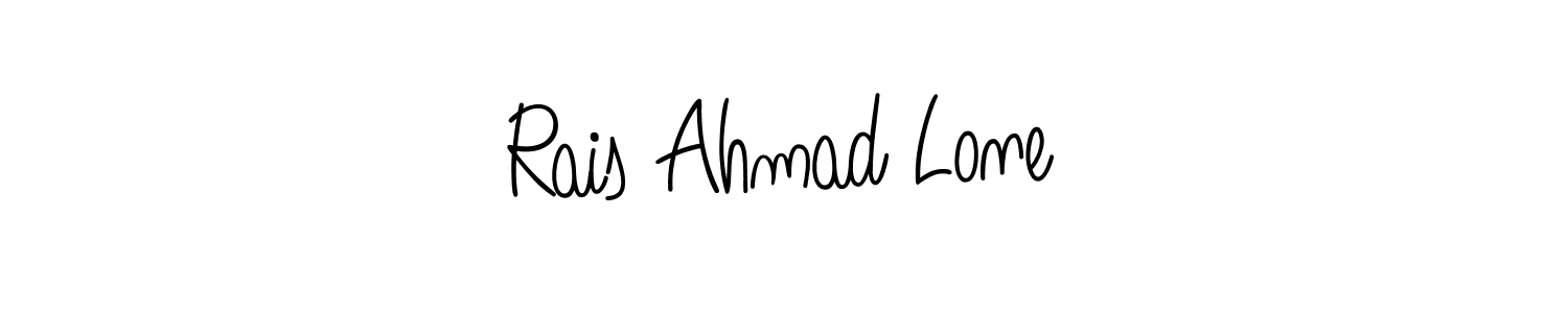 The best way (Angelique-Rose-font-FFP) to make a short signature is to pick only two or three words in your name. The name Rais Ahmad Lone include a total of six letters. For converting this name. Rais Ahmad Lone signature style 5 images and pictures png