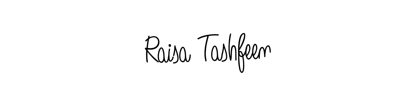 Design your own signature with our free online signature maker. With this signature software, you can create a handwritten (Angelique-Rose-font-FFP) signature for name Raisa Tashfeen. Raisa Tashfeen signature style 5 images and pictures png