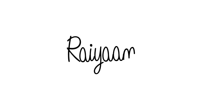 How to make Raiyaan name signature. Use Angelique-Rose-font-FFP style for creating short signs online. This is the latest handwritten sign. Raiyaan signature style 5 images and pictures png