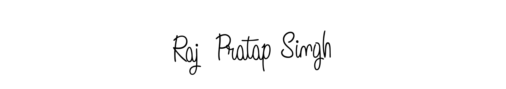 The best way (Angelique-Rose-font-FFP) to make a short signature is to pick only two or three words in your name. The name Raj  Pratap Singh include a total of six letters. For converting this name. Raj  Pratap Singh signature style 5 images and pictures png