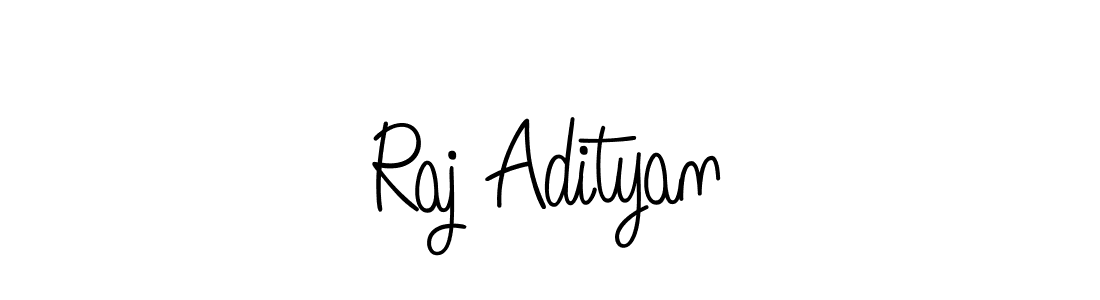 How to make Raj Adityan name signature. Use Angelique-Rose-font-FFP style for creating short signs online. This is the latest handwritten sign. Raj Adityan signature style 5 images and pictures png