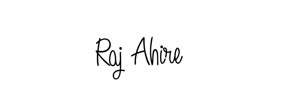 How to make Raj Ahire name signature. Use Angelique-Rose-font-FFP style for creating short signs online. This is the latest handwritten sign. Raj Ahire signature style 5 images and pictures png