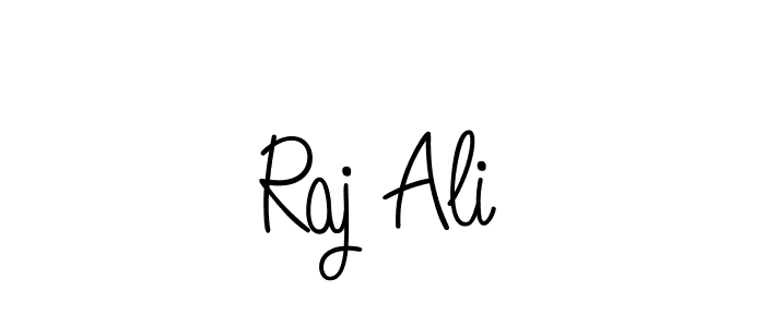 Raj Ali stylish signature style. Best Handwritten Sign (Angelique-Rose-font-FFP) for my name. Handwritten Signature Collection Ideas for my name Raj Ali. Raj Ali signature style 5 images and pictures png