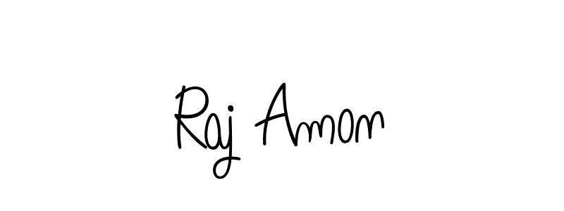 The best way (Angelique-Rose-font-FFP) to make a short signature is to pick only two or three words in your name. The name Raj Amon include a total of six letters. For converting this name. Raj Amon signature style 5 images and pictures png