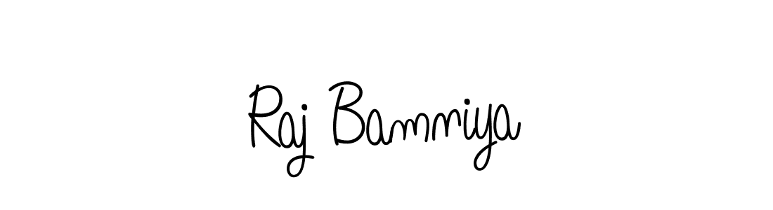 Check out images of Autograph of Raj Bamniya name. Actor Raj Bamniya Signature Style. Angelique-Rose-font-FFP is a professional sign style online. Raj Bamniya signature style 5 images and pictures png
