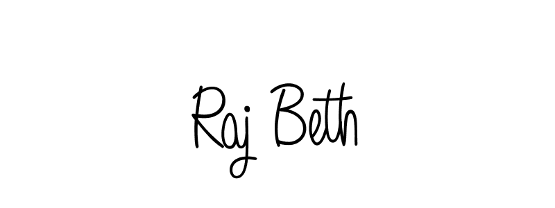 You should practise on your own different ways (Angelique-Rose-font-FFP) to write your name (Raj Beth) in signature. don't let someone else do it for you. Raj Beth signature style 5 images and pictures png