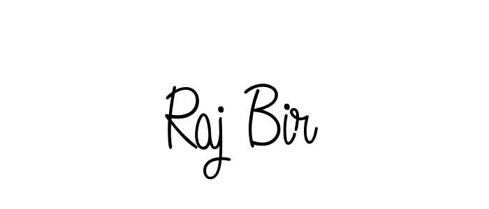 Use a signature maker to create a handwritten signature online. With this signature software, you can design (Angelique-Rose-font-FFP) your own signature for name Raj Bir. Raj Bir signature style 5 images and pictures png