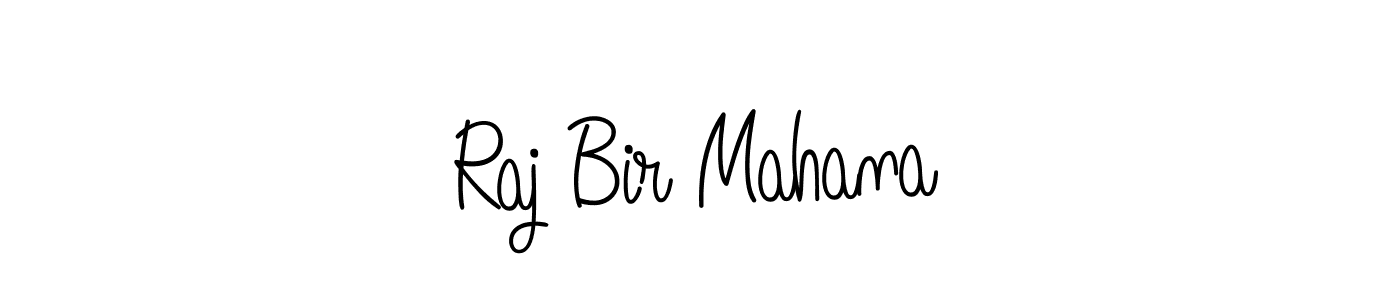 The best way (Angelique-Rose-font-FFP) to make a short signature is to pick only two or three words in your name. The name Raj Bir Mahana include a total of six letters. For converting this name. Raj Bir Mahana signature style 5 images and pictures png