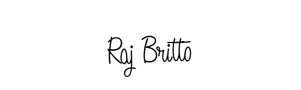 Use a signature maker to create a handwritten signature online. With this signature software, you can design (Angelique-Rose-font-FFP) your own signature for name Raj Britto. Raj Britto signature style 5 images and pictures png