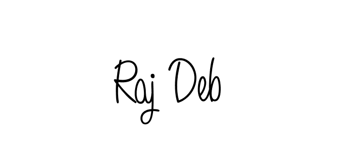 Make a beautiful signature design for name Raj Deb. With this signature (Angelique-Rose-font-FFP) style, you can create a handwritten signature for free. Raj Deb signature style 5 images and pictures png