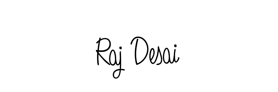 Use a signature maker to create a handwritten signature online. With this signature software, you can design (Angelique-Rose-font-FFP) your own signature for name Raj Desai. Raj Desai signature style 5 images and pictures png