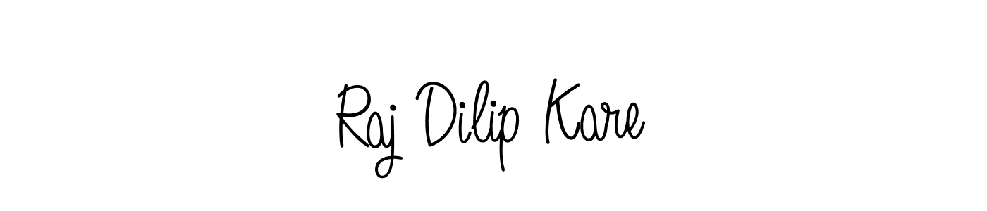 The best way (Angelique-Rose-font-FFP) to make a short signature is to pick only two or three words in your name. The name Raj Dilip Kare include a total of six letters. For converting this name. Raj Dilip Kare signature style 5 images and pictures png