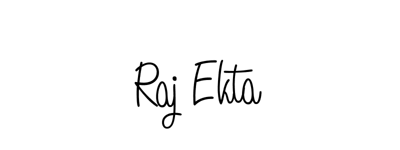 How to Draw Raj Ekta signature style? Angelique-Rose-font-FFP is a latest design signature styles for name Raj Ekta. Raj Ekta signature style 5 images and pictures png