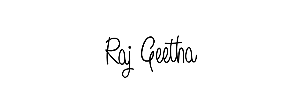 Raj Geetha stylish signature style. Best Handwritten Sign (Angelique-Rose-font-FFP) for my name. Handwritten Signature Collection Ideas for my name Raj Geetha. Raj Geetha signature style 5 images and pictures png