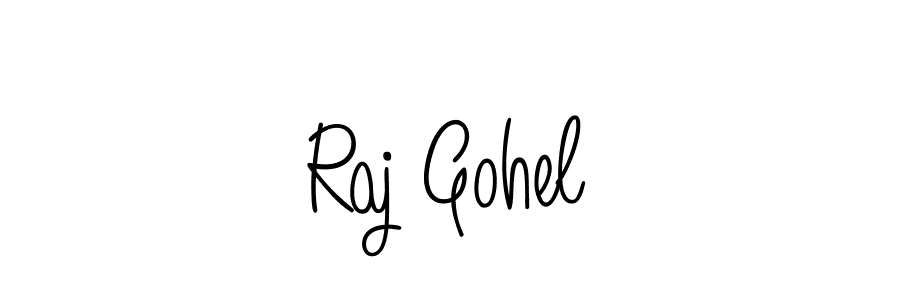 Make a beautiful signature design for name Raj Gohel. With this signature (Angelique-Rose-font-FFP) style, you can create a handwritten signature for free. Raj Gohel signature style 5 images and pictures png